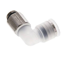 8mm x G1/8'' 90Grad Winkel-Steckverschraubung mit Außengewinde PA/Edelstahl EPDM drehbar
