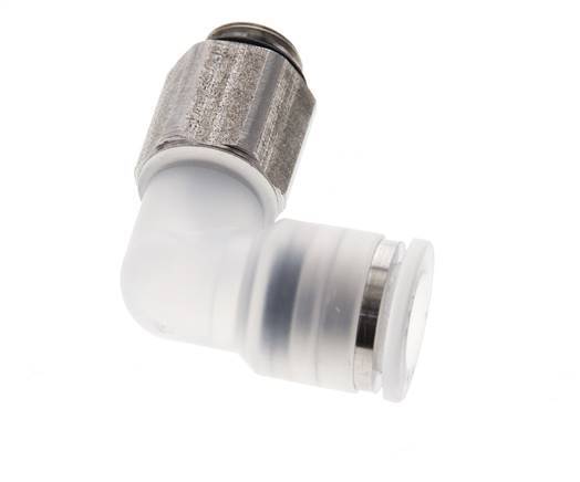 8mm x G1/8'' 90Grad Winkel-Steckverschraubung mit Außengewinde PA/Edelstahl EPDM drehbar