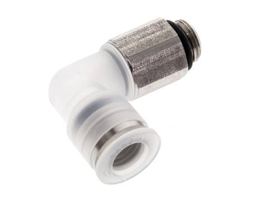 8mm x G1/8'' 90Grad Winkel-Steckverschraubung mit Außengewinde PA/Edelstahl EPDM drehbar