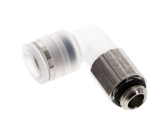 8mm x G1/8'' 90Grad Winkel-Steckverschraubung mit Außengewinde PA/Edelstahl EPDM drehbar