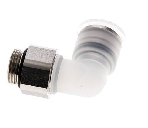 12mm x G3/8'' 90Grad Winkel-Steckverschraubung mit Außengewinde PA/Edelstahl EPDM drehbar