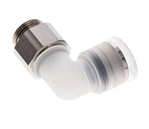 12mm x G3/8'' 90Grad Winkel-Steckverschraubung mit Außengewinde PA/Edelstahl EPDM drehbar