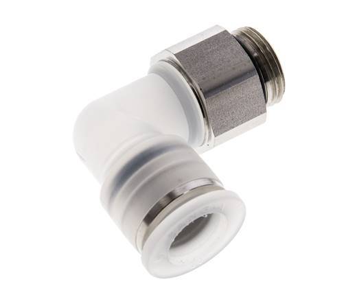 12mm x G3/8'' 90Grad Winkel-Steckverschraubung mit Außengewinde PA/Edelstahl EPDM drehbar