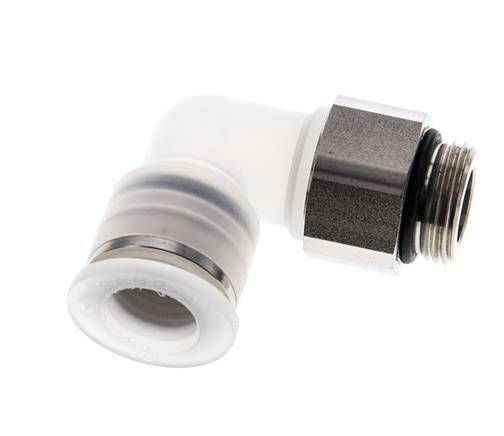 12mm x G3/8'' 90Grad Winkel-Steckverschraubung mit Außengewinde PA/Edelstahl EPDM drehbar
