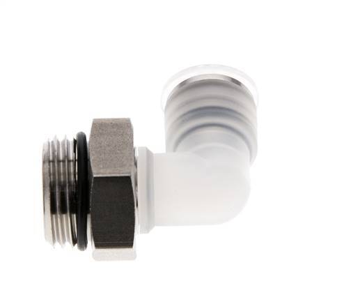 10mm x G1/2'' 90deg Winkel-Steckverschraubung mit Außengewinde PA/Edelstahl EPDM drehbar
