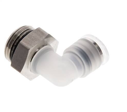 10mm x G1/2'' 90deg Winkel-Steckverschraubung mit Außengewinde PA/Edelstahl EPDM drehbar