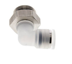 10mm x G1/2'' 90deg Winkel-Steckverschraubung mit Außengewinde PA/Edelstahl EPDM drehbar