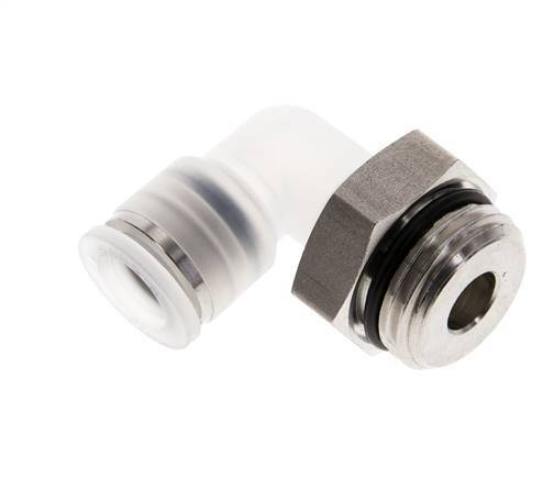 10mm x G1/2'' 90deg Winkel-Steckverschraubung mit Außengewinde PA/Edelstahl EPDM drehbar
