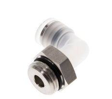 10mm x G1/2'' 90deg Winkel-Steckverschraubung mit Außengewinde PA/Edelstahl EPDM drehbar