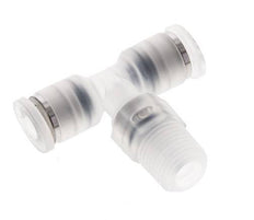 4mm x R1/8'' Inline Tee Push-in Fitting with Male Threads PA EPDM FDA Rotatable