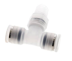 10mm x R1/4'' Inline Tee Push-in Fitting with Male Threads PA EPDM FDA Rotatable