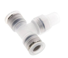 10mm x R1/4'' Inline Tee Push-in Fitting with Male Threads PA EPDM FDA Rotatable