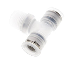 12mm x R1/2'' Inline Tee Push-in Fitting with Male Threads PA EPDM FDA Rotatable