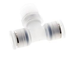 12mm x R1/2'' Inline Tee Push-in Fitting with Male Threads PA EPDM FDA Rotatable
