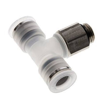 10mm x G1/4'' Inline T-Stück Steckverschraubung mit Außengewinde PA/Edelstahl EPDM FDA drehbar