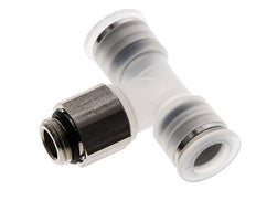 10mm x G1/4'' Inline T-Stück Steckverschraubung mit Außengewinde PA/Edelstahl EPDM FDA drehbar