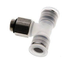 10mm x G1/4'' Inline T-Stück Steckverschraubung mit Außengewinde PA/Edelstahl EPDM FDA drehbar
