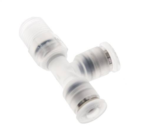 4mm x R1/8'' Right Angle Tee Push-in Fitting with Male Threads PA EPDM FDA Rotatable