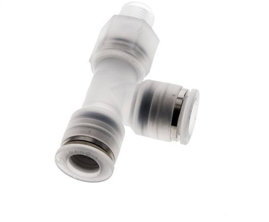 8mm x R1/8'' Right Angle Tee Push-in Fitting with Male Threads PA EPDM FDA Rotatable