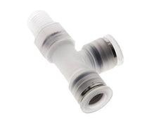 10mm x R1/4'' rechtwinkliges T-Stück Steckverschraubung mit Außengewinde Messing/PA 66 NBR drehbar