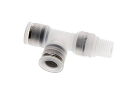 10mm x R1/4'' rechtwinkliges T-Stück Steckverschraubung mit Außengewinde Messing/PA 66 NBR drehbar