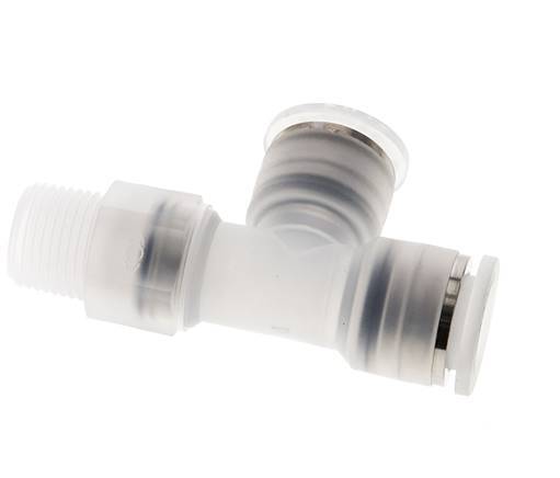 12mm x R3/8'' Right Angle Tee Push-in Fitting with Male Threads PA EPDM FDA Rotatable