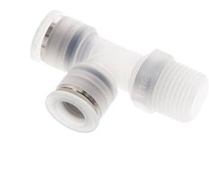 12mm x R1/2'' rechtwinkliges T-Stück Steckverschraubung mit Außengewinde Messing/PA 66 NBR drehbar