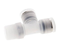 12mm x R1/2'' rechtwinkliges T-Stück Steckverschraubung mit Außengewinde Messing/PA 66 NBR drehbar