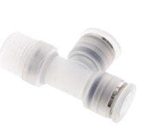 12mm x R1/2'' rechtwinkliges T-Stück Steckverschraubung mit Außengewinde Messing/PA 66 NBR drehbar
