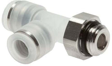 8mm x G1/8'' Right Angle Tee Push-in Fitting with Male Threads PA/Stainless Steel EPDM FDA Rotatable