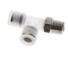 8mm x R1/4'' rechtwinkliges T-Stück Steckverschraubung mit Außengewinde PA/Edelstahl EPDM FDA drehbar