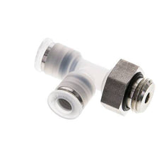 6mm x G1/4'' Right Angle Tee Push-in Fitting with Male Threads PA/Stainless Steel EPDM FDA Rotatable