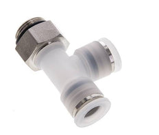 10mm x G3/8'' Right Angle Tee Push-in Fitting with Male Threads PA/Stainless Steel EPDM FDA Rotatable