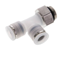 10mm x G3/8'' Right Angle Tee Push-in Fitting with Male Threads PA/Stainless Steel EPDM FDA Rotatable