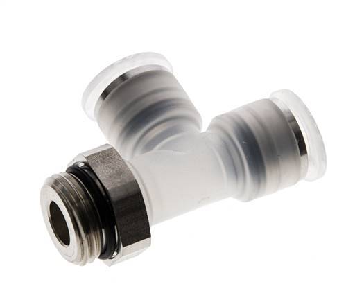 12mm x G1/2'' rechtwinkliges T-Stück Steckverschraubung mit Außengewinde PA/Edelstahl EPDM FDA drehbar