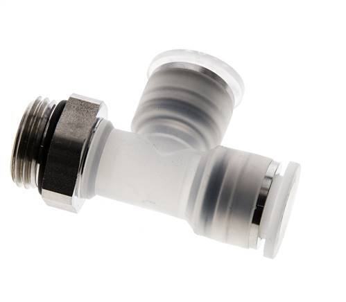 12mm x G1/2'' rechtwinkliges T-Stück Steckverschraubung mit Außengewinde PA/Edelstahl EPDM FDA drehbar