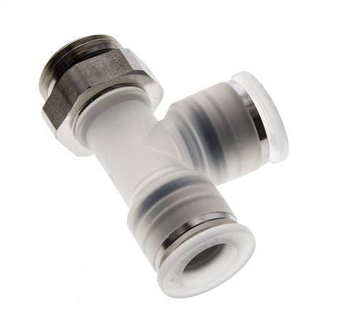 12mm x G1/2'' rechtwinkliges T-Stück Steckverschraubung mit Außengewinde PA/Edelstahl EPDM FDA drehbar