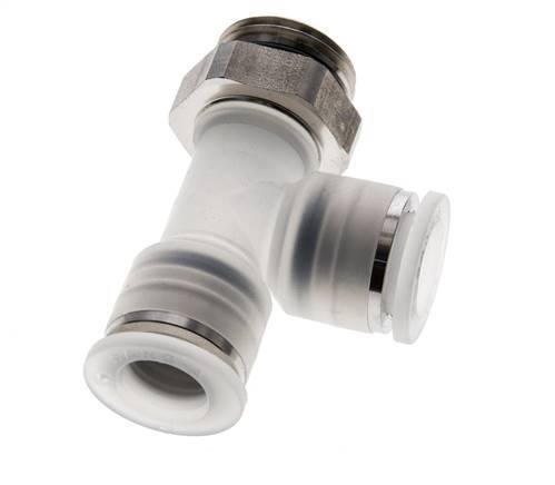 12mm x G1/2'' rechtwinkliges T-Stück Steckverschraubung mit Außengewinde PA/Edelstahl EPDM FDA drehbar
