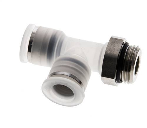 12mm x G1/2'' rechtwinkliges T-Stück Steckverschraubung mit Außengewinde PA/Edelstahl EPDM FDA drehbar