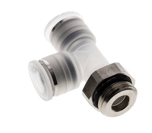 12mm x G1/2'' rechtwinkliges T-Stück Steckverschraubung mit Außengewinde PA/Edelstahl EPDM FDA drehbar