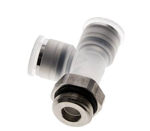 12mm x G1/2'' rechtwinkliges T-Stück Steckverschraubung mit Außengewinde PA/Edelstahl EPDM FDA drehbar