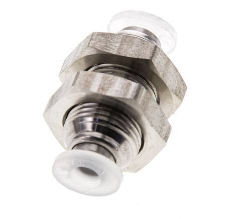 4mm Steckverschraubung Edelstahl/PA EPDM/PTFE Bulkhead