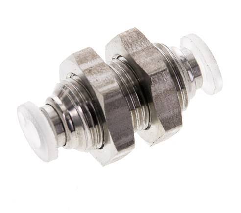 4mm Steckverschraubung Edelstahl/PA EPDM/PTFE Bulkhead