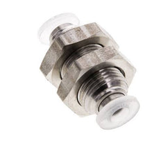 4mm Steckverschraubung Edelstahl/PA EPDM/PTFE Bulkhead