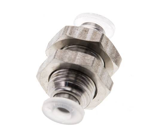 4mm Steckverschraubung Edelstahl/PA EPDM/PTFE Bulkhead