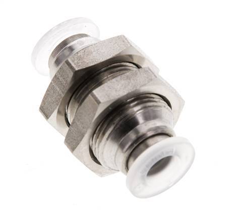 6-mm-Steckverschraubung Edelstahl/PA EPDM/PTFE Bulkhead