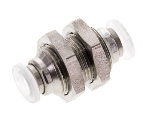 6-mm-Steckverschraubung Edelstahl/PA EPDM/PTFE Bulkhead