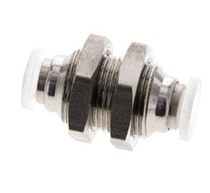 6-mm-Steckverschraubung Edelstahl/PA EPDM/PTFE Bulkhead