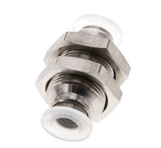 6-mm-Steckverschraubung Edelstahl/PA EPDM/PTFE Bulkhead