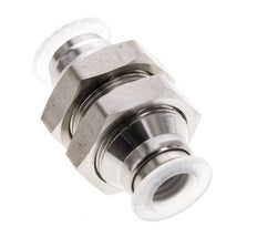 8mm Steckverschraubung Edelstahl/PA EPDM/PTFE Bulkhead